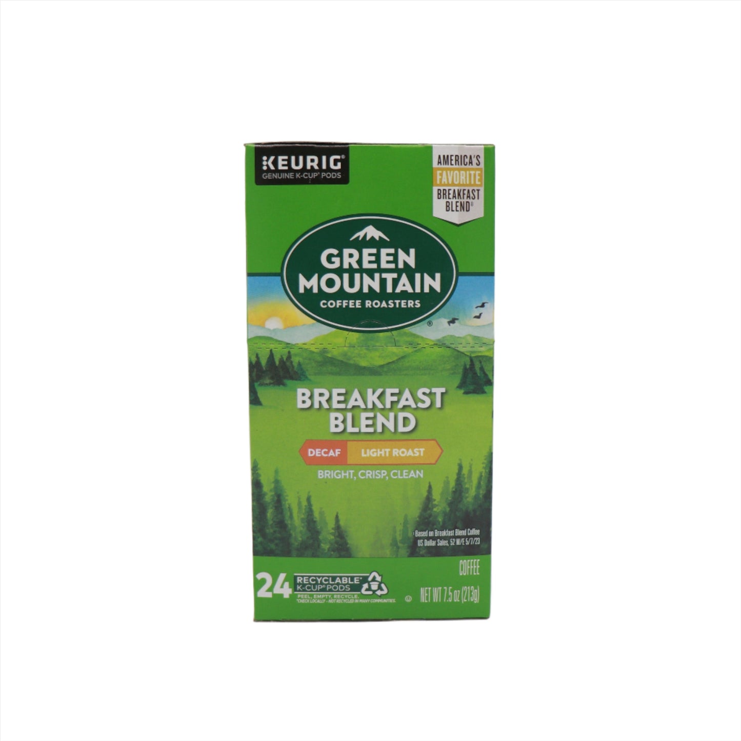 Breakfast Blend Decaf Light Roast K Cup 24 Count