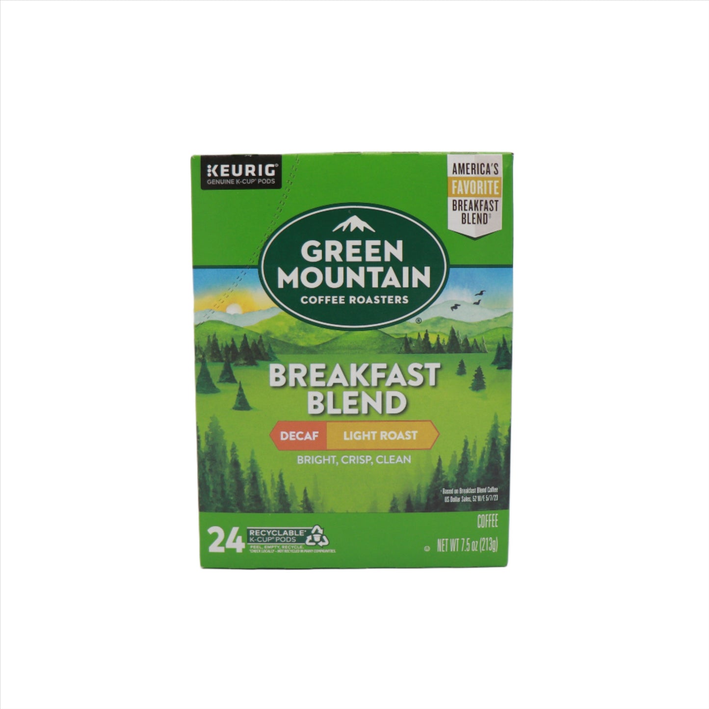 Breakfast Blend Decaf Light Roast K Cup 24 Count