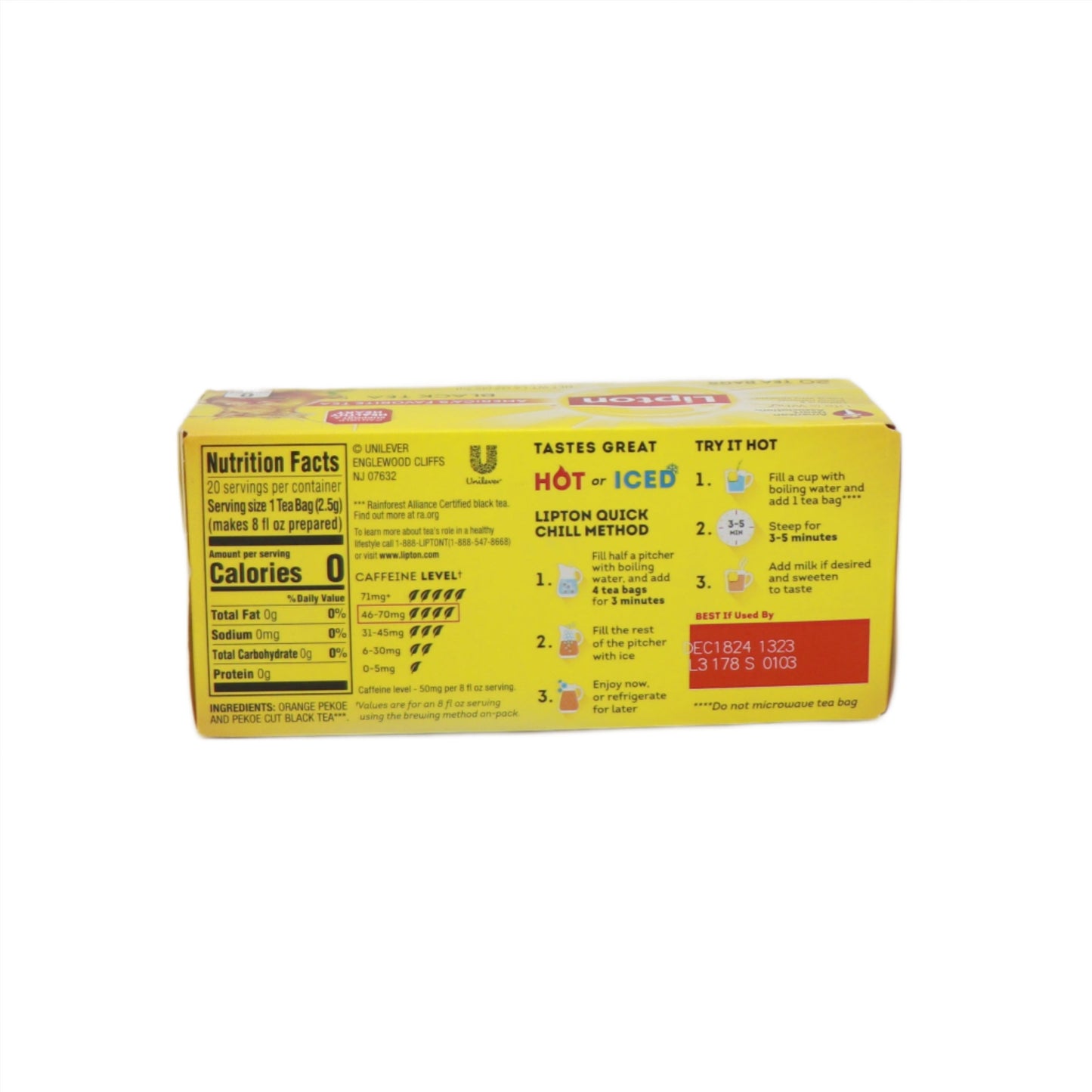 Lipton Black Tea 20 Count