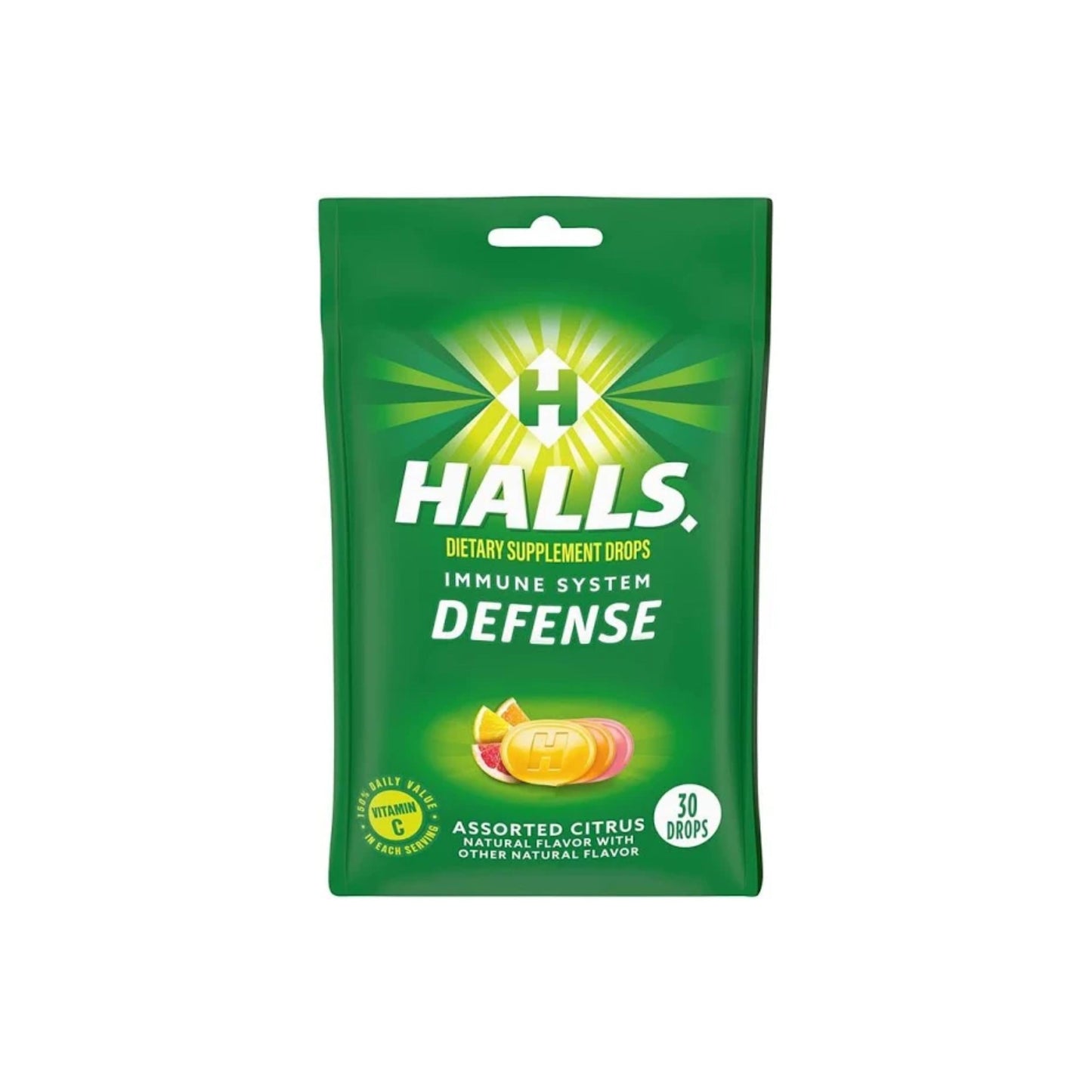 Halls Cough + Throat Relief Drops Assorted Citrus
