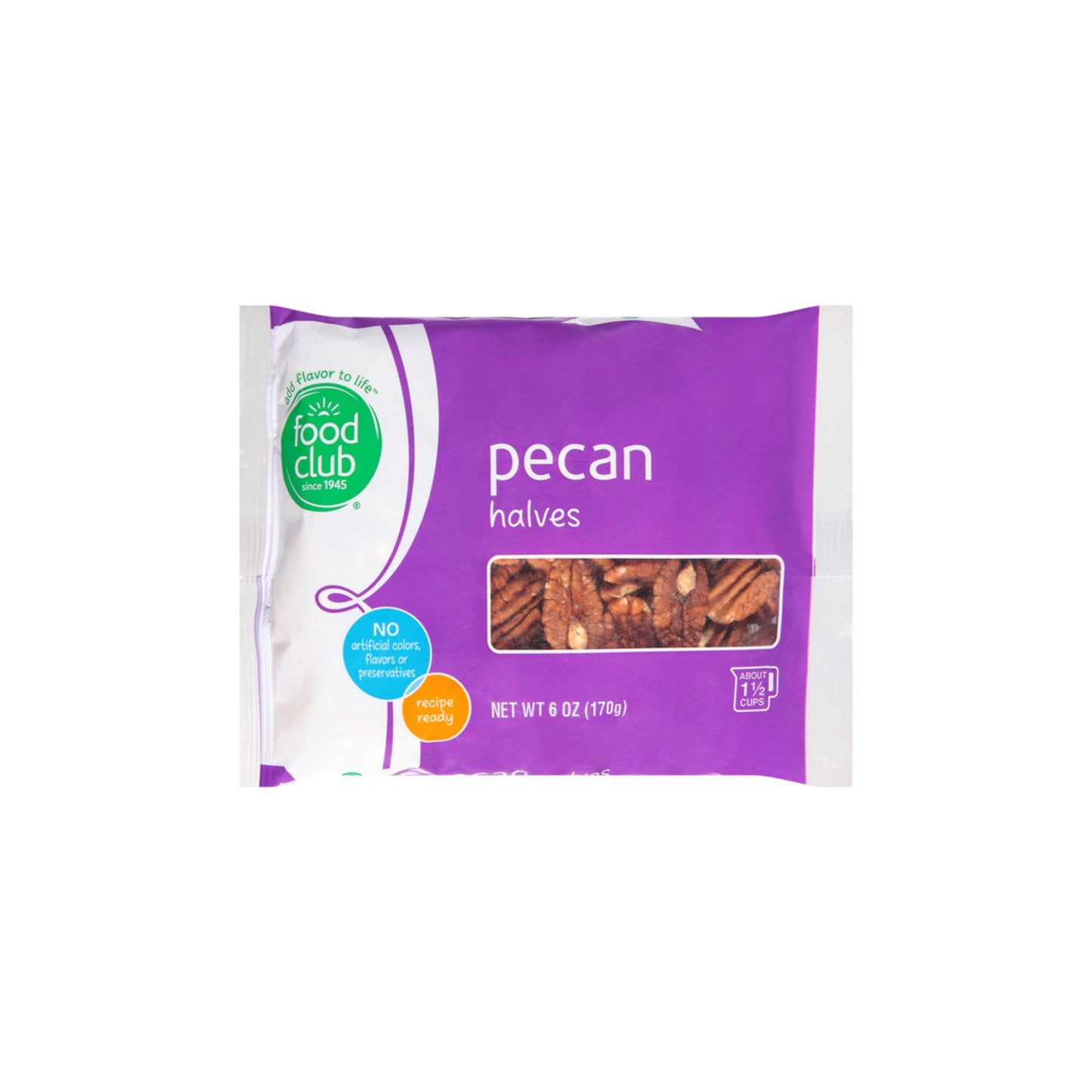 Food Club Pecan Halves 6 OZ