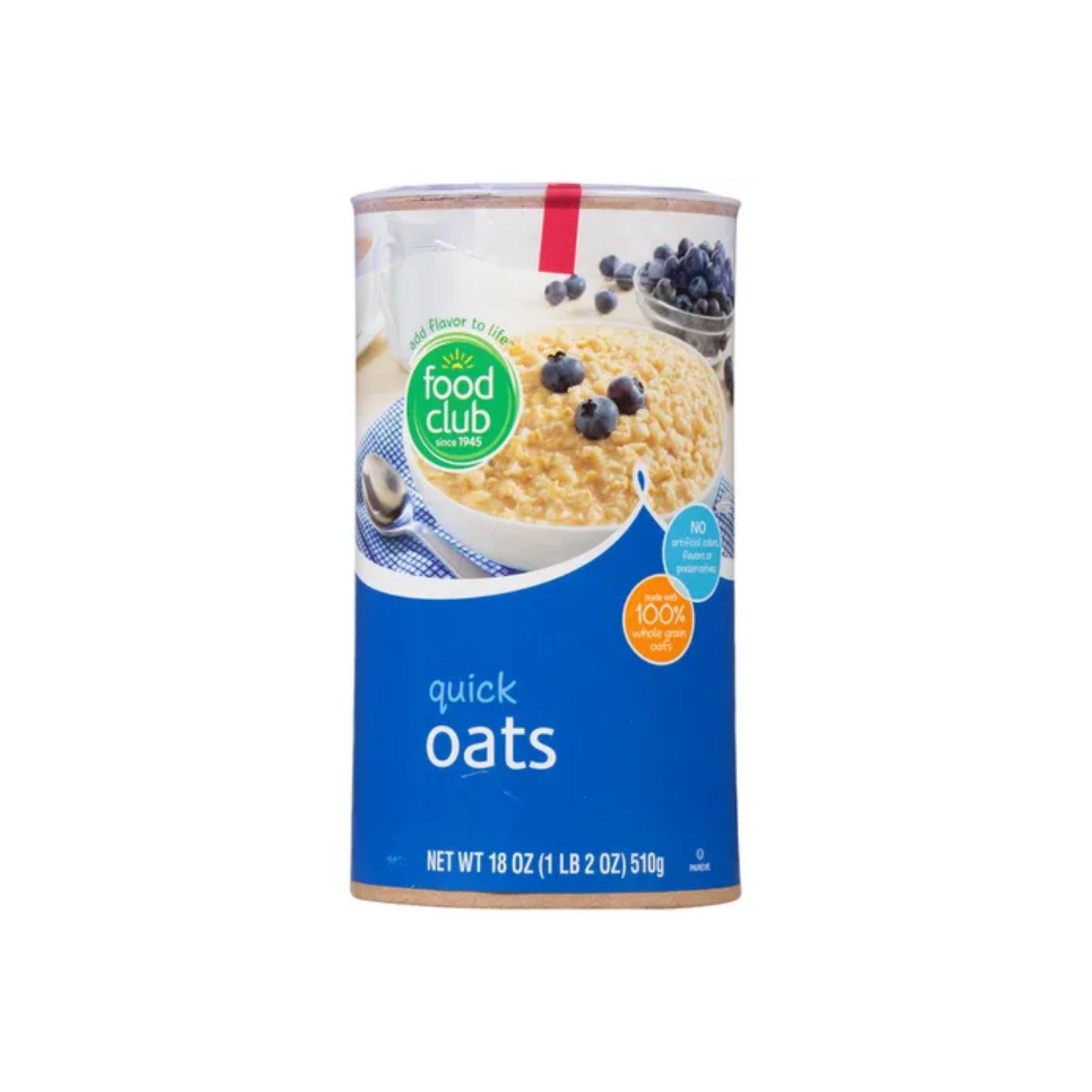 Food Club Quick Oats 18 OZ