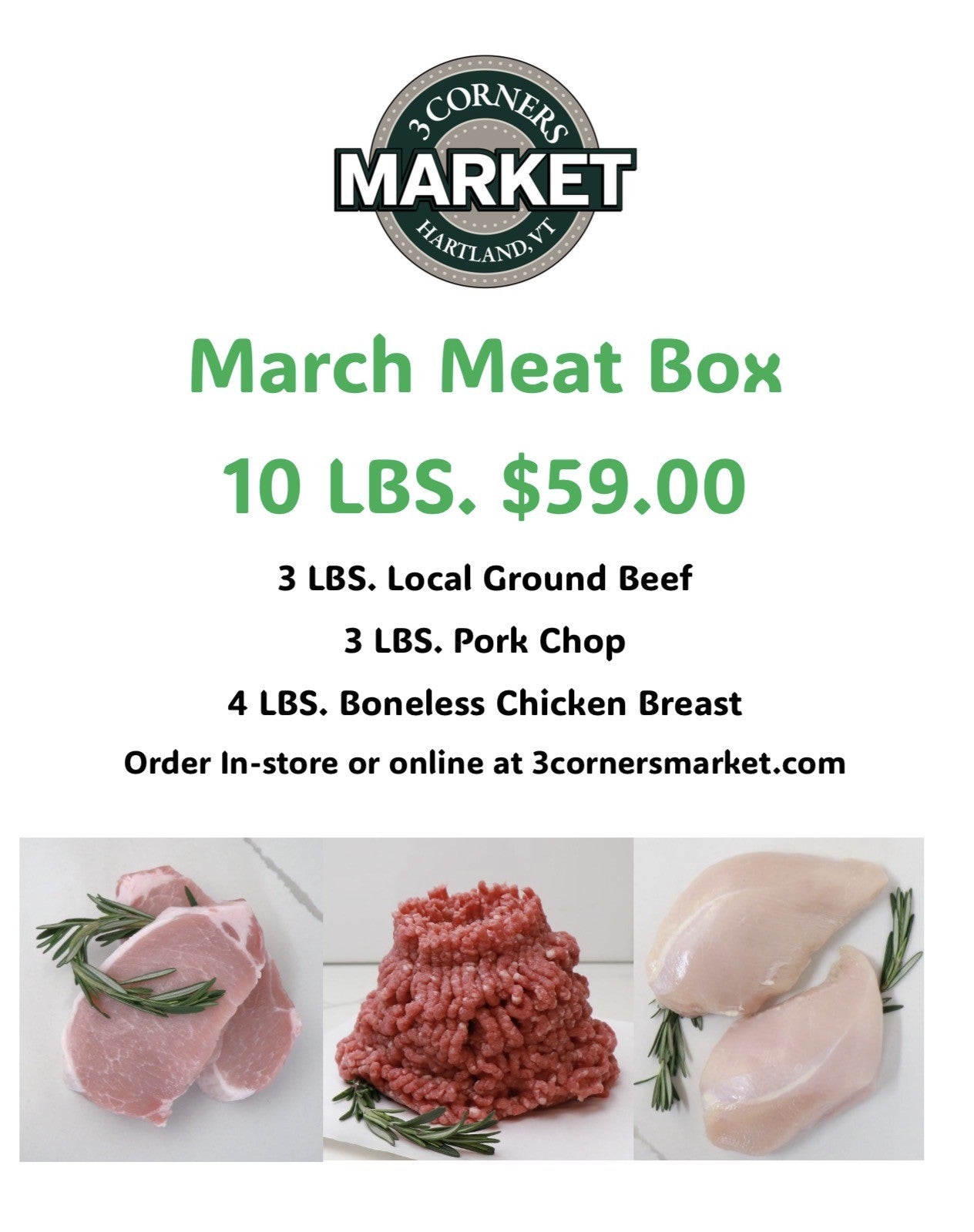March Bulk 59.00 – 3 Corners Market