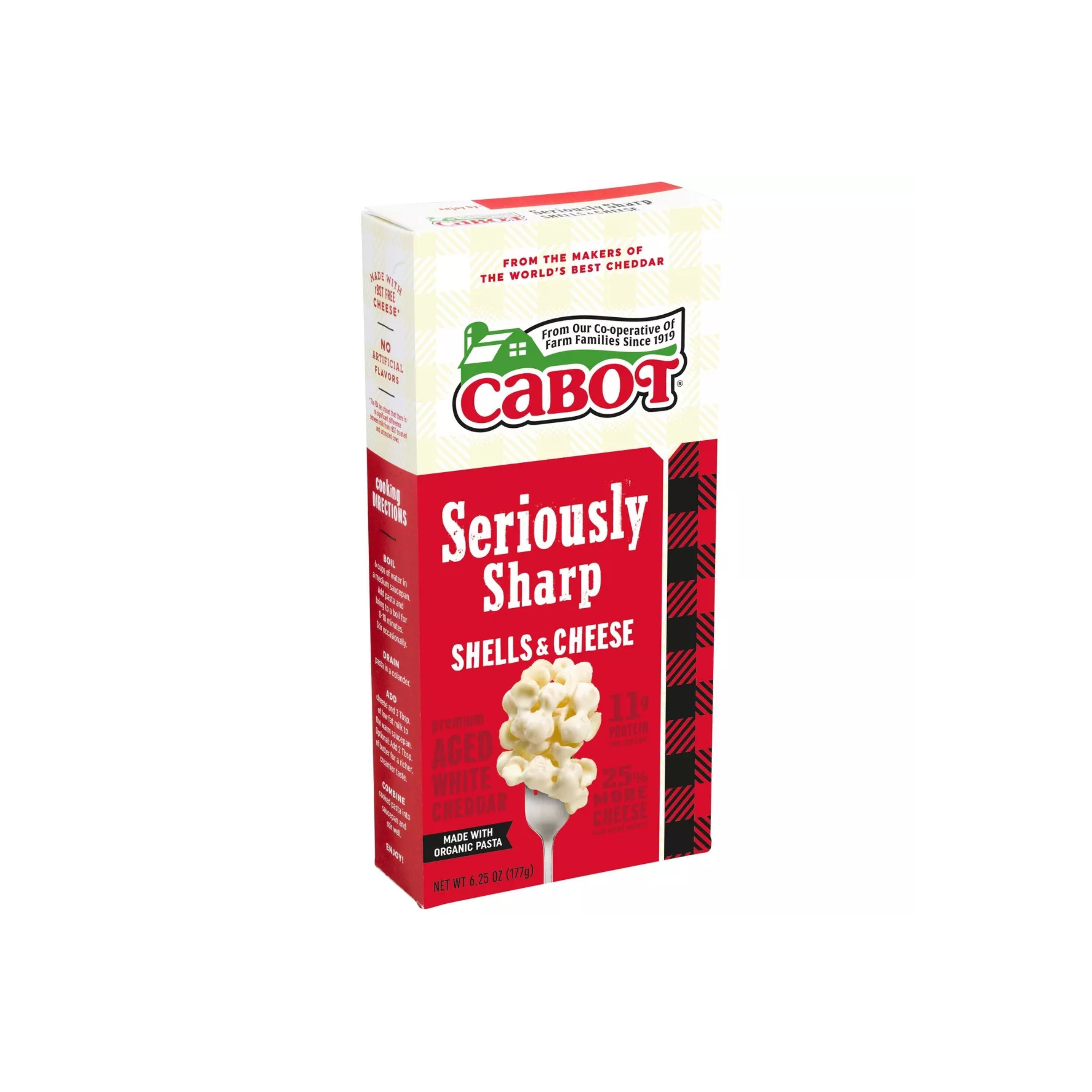 Shell Edible Sharp Cabot Seriously Sharp Shells & Cheese 6.25 OZ – 3 Corners Market