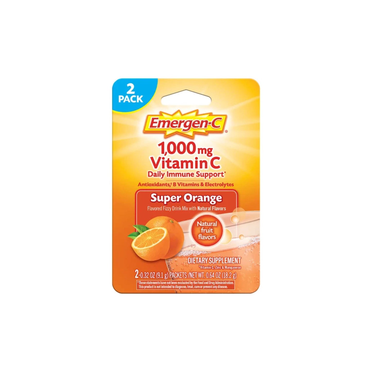Emergen-C 2 Pack Super Orange