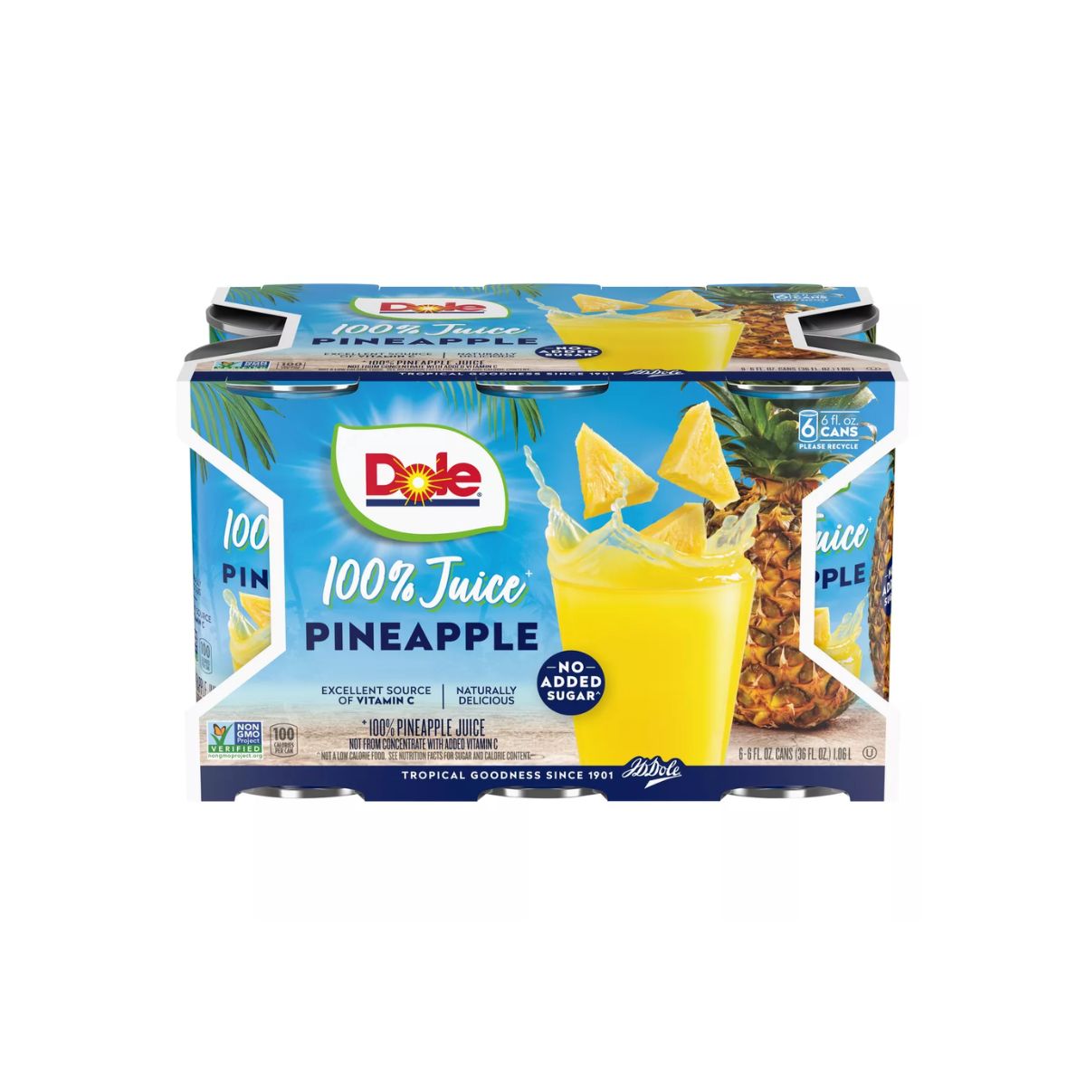 Dole Pineapple Juice 6-Pack 6 OZ Cans