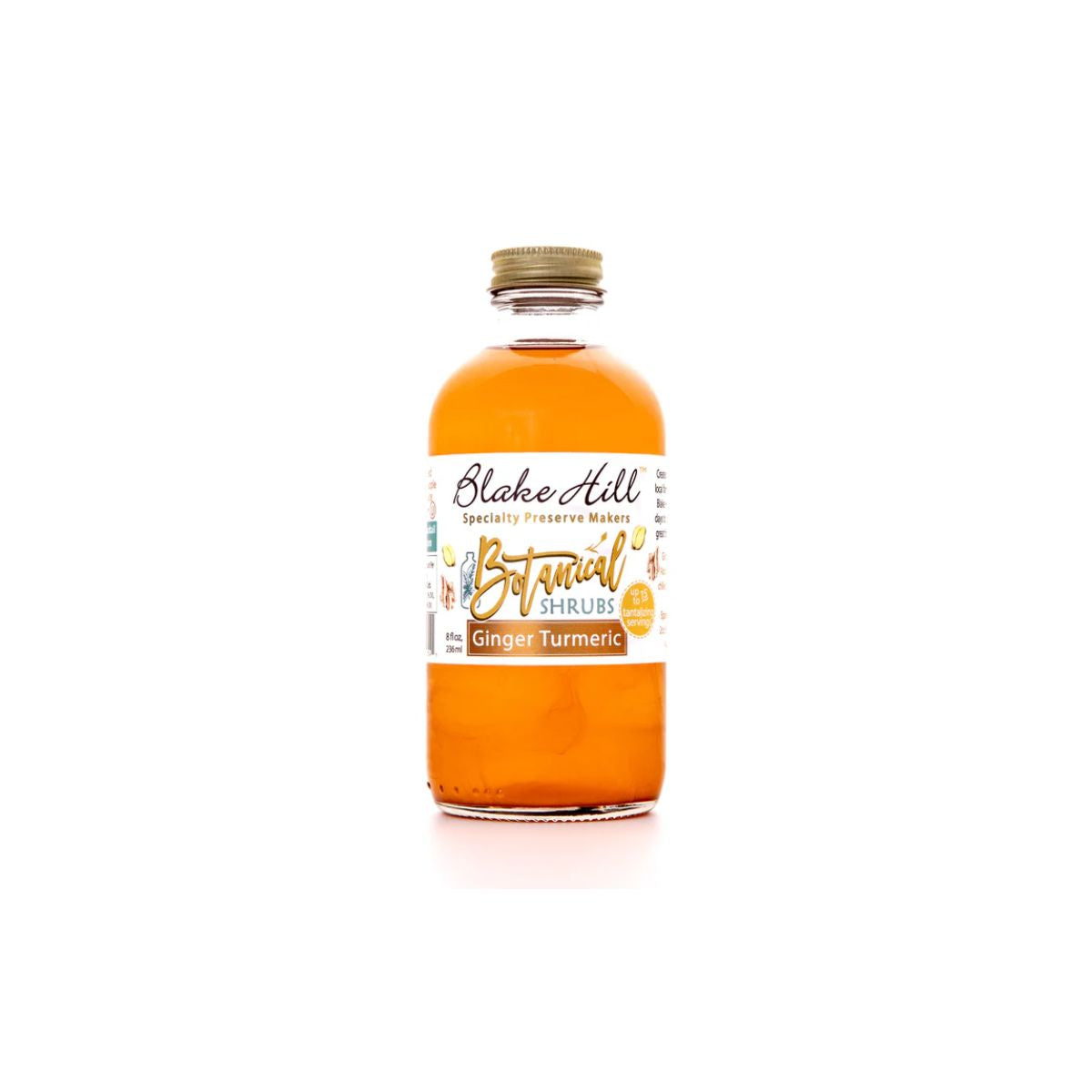 Blake Hill Naked Ginger Turmeric Botanical Shrubs 8 OZ