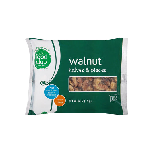 Food Club Walnuts Halves + Pieces 6 OZ