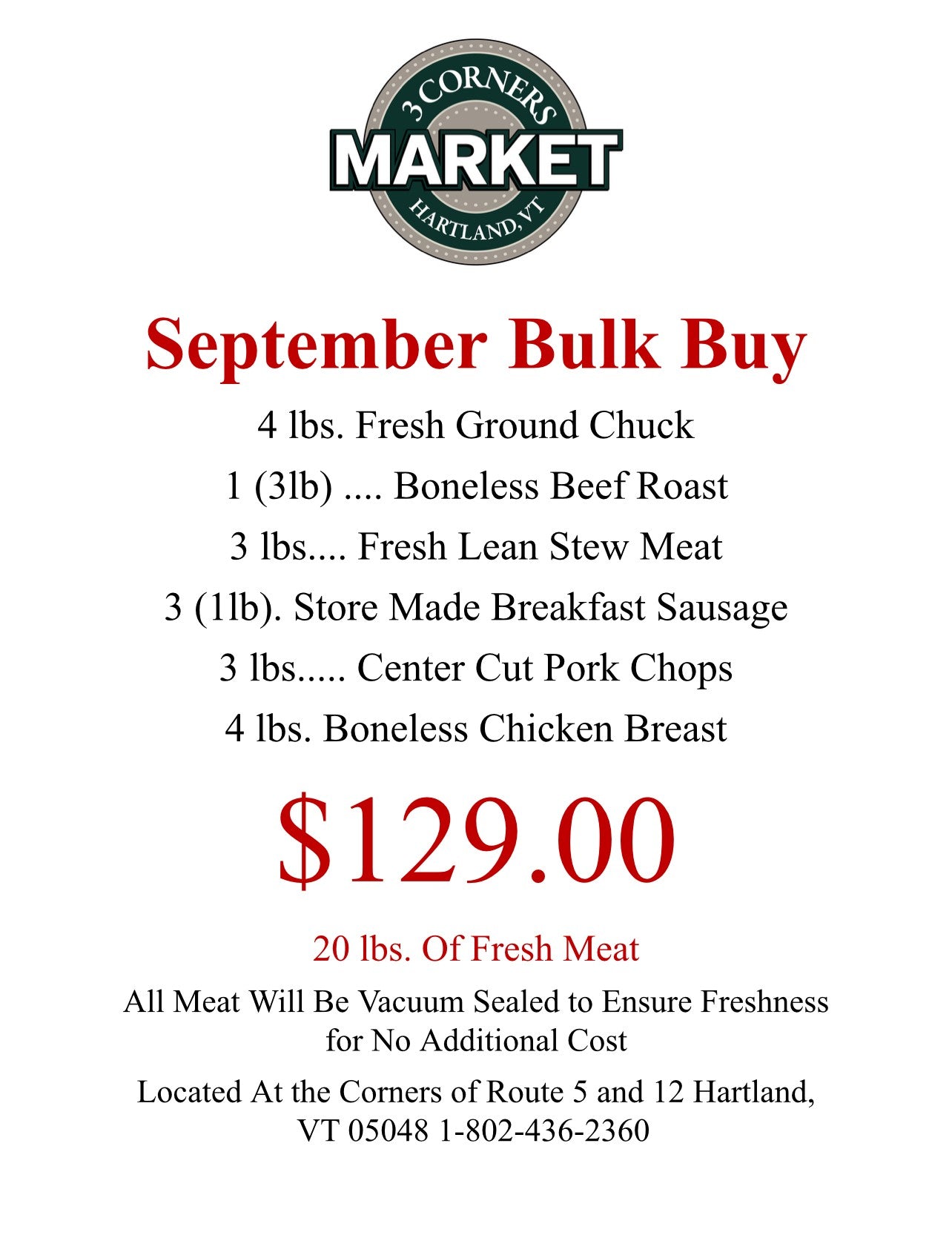 September Bulk Buy